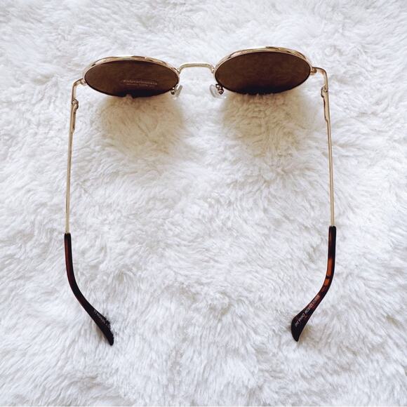 Henry Silver & Gold Rims Round Lens Sunglasses - Picture 7 of 8